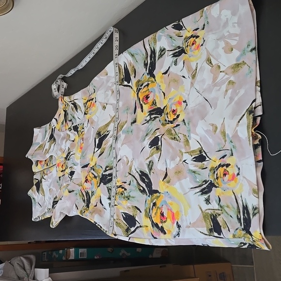 Nina Leonard Abstract U Neck Sleeveless Sheath Dress Cream Gray White Si… - Picture 11 of 12